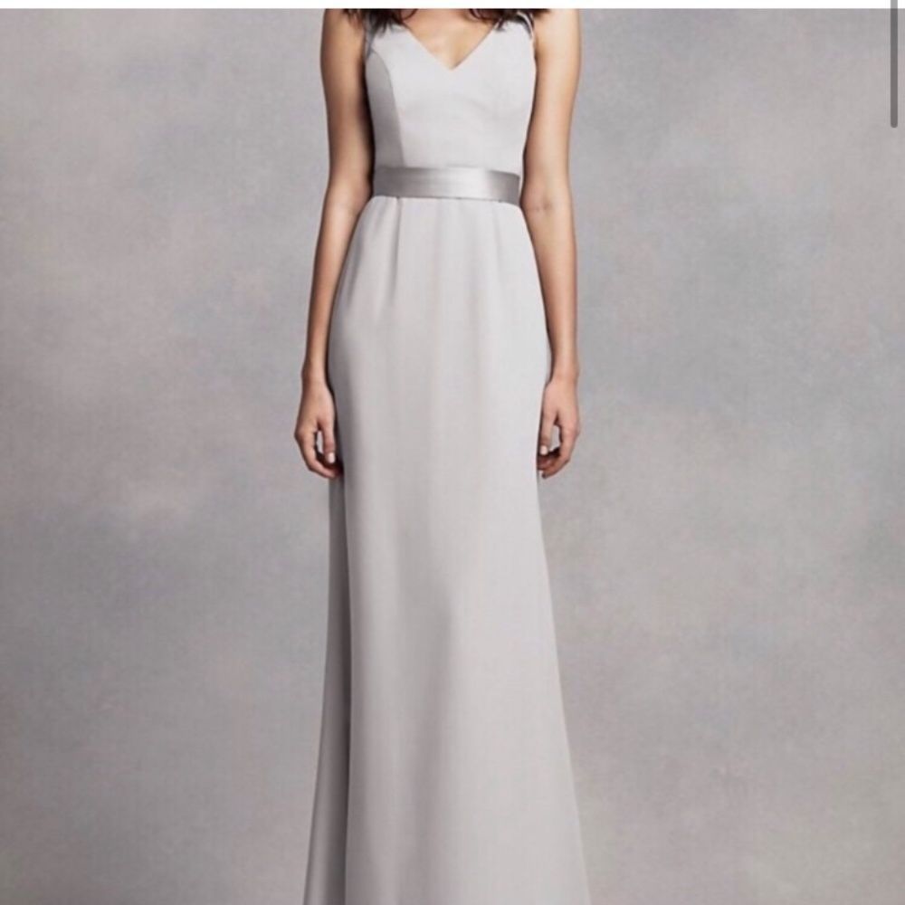 White by Vera Wang Empire Waist  Chiffon Gown